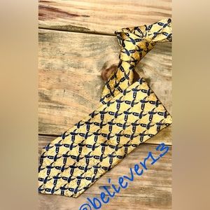CLAIBORNE Men’s Nautical 100% Silk Tie
